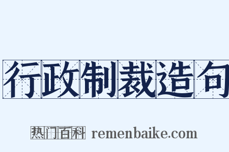 行政制裁造句是什么意思的图片